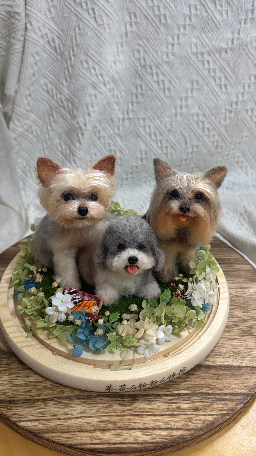 Mini Wool Felt Portraits｜多隻迷你寵物全身訂製 (一隻以上九折優惠)（50％訂金）｜香港女生的羊毛氈小店