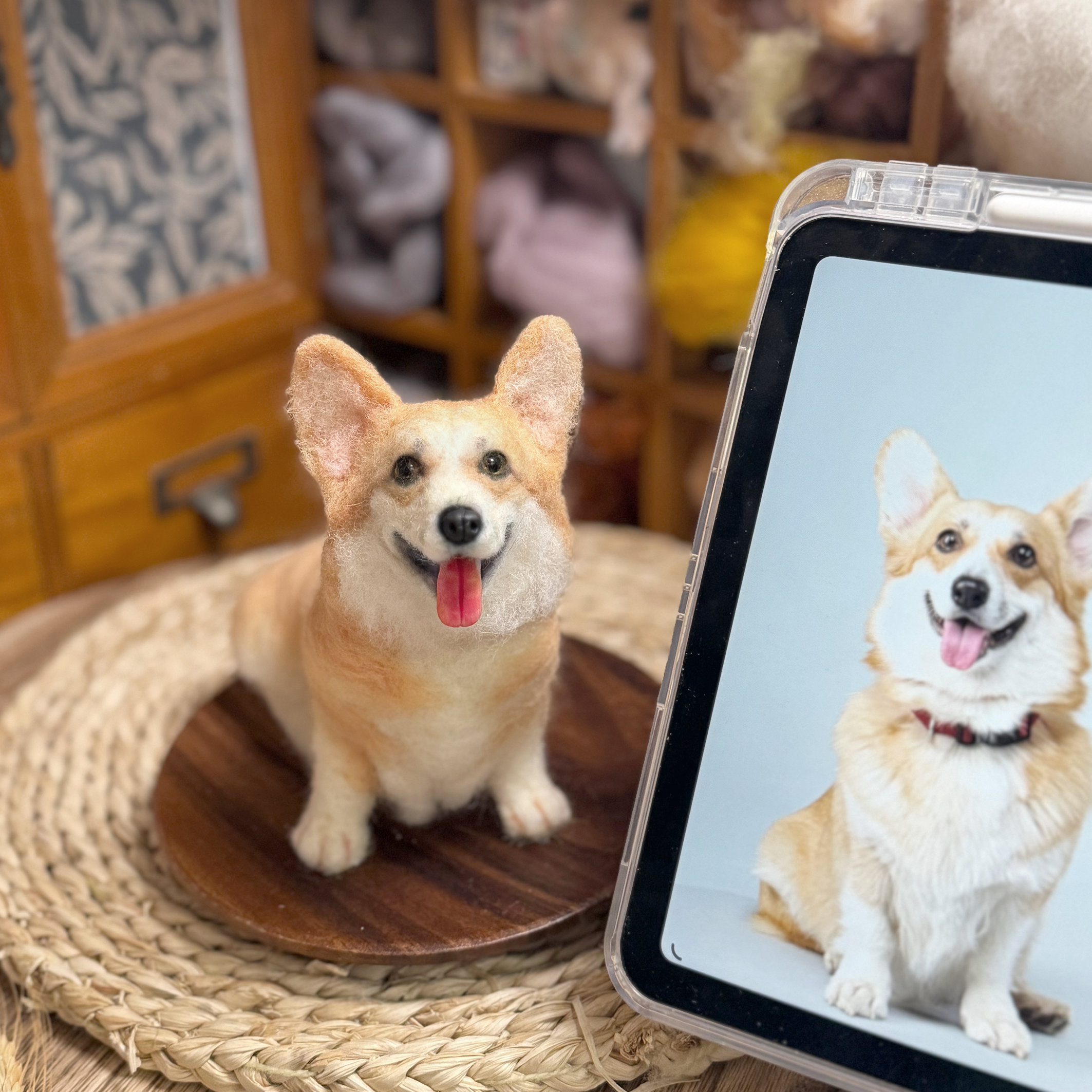 Mini Wool Felt Portrait｜迷你寵物羊毛氈全身訂製（50％訂金）｜香港女生的羊毛氈小店