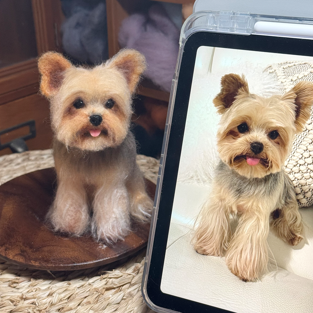 Mini Wool Felt Portrait｜迷你寵物羊毛氈全身訂製（50％訂金）｜香港女生的羊毛氈小店