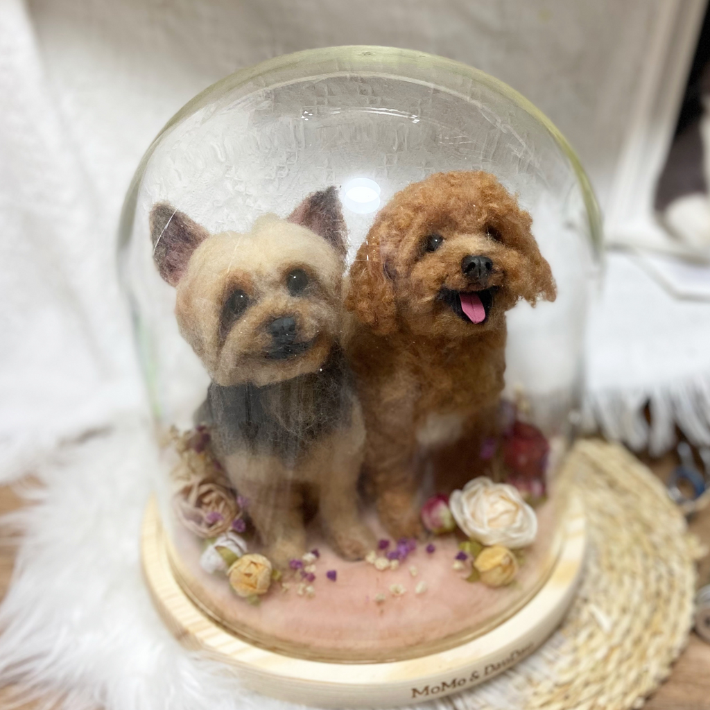 Mini Wool Felt Portraits｜多隻迷你寵物全身訂製 (一隻以上九折優惠)（50％訂金）｜香港女生的羊毛氈小店