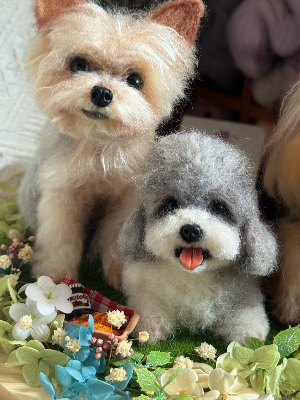Mini Wool Felt Portraits｜多隻迷你寵物全身訂製 (一隻以上九折優惠)（50％訂金）｜香港女生的羊毛氈小店