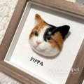 Mini Wool Felt Head Wood Frame｜迷你寵物羊毛氈小頭訂製（50％訂金)｜香港女生的羊毛氈小店