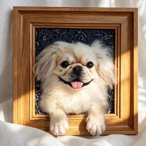 Big Wool Felt Head Wood Frame｜仿真度極高寵物頭相框款訂製（50％訂金)｜香港女生的羊毛氈小店